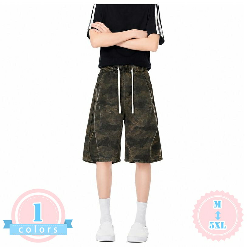 Rakuten - メンズ ハーフパンツ ゆったり ショートパンツ ミリタリー風 イージー ウエストゴム 紐付き カジュアル ワーク アウトドア 通学 日常使い レジャー 大きいサイズ ds-store
