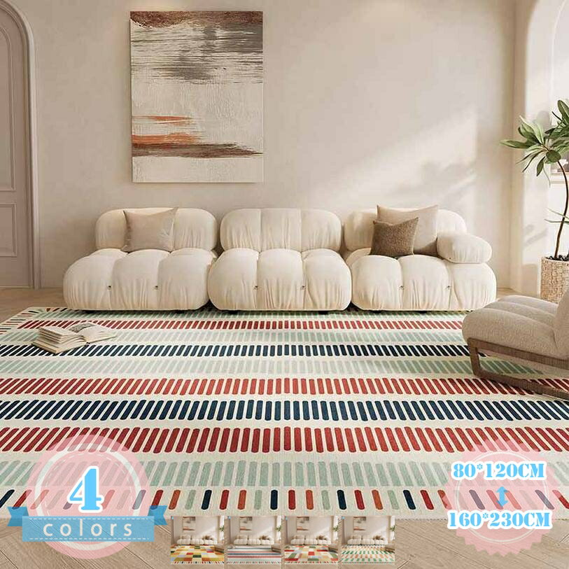 Loop Carpets - ラグマット ラグ カーペット アンティーク風 民族風 ポへミア風 ベルギー絨毯 おしゃれ 絨毯 じゅうたん マット 丸洗いOK 滑り止め お手入れ簡単 ホットカーペットカバー 滑らないマット 寝室 和室 会議室 リビング用 ds-store