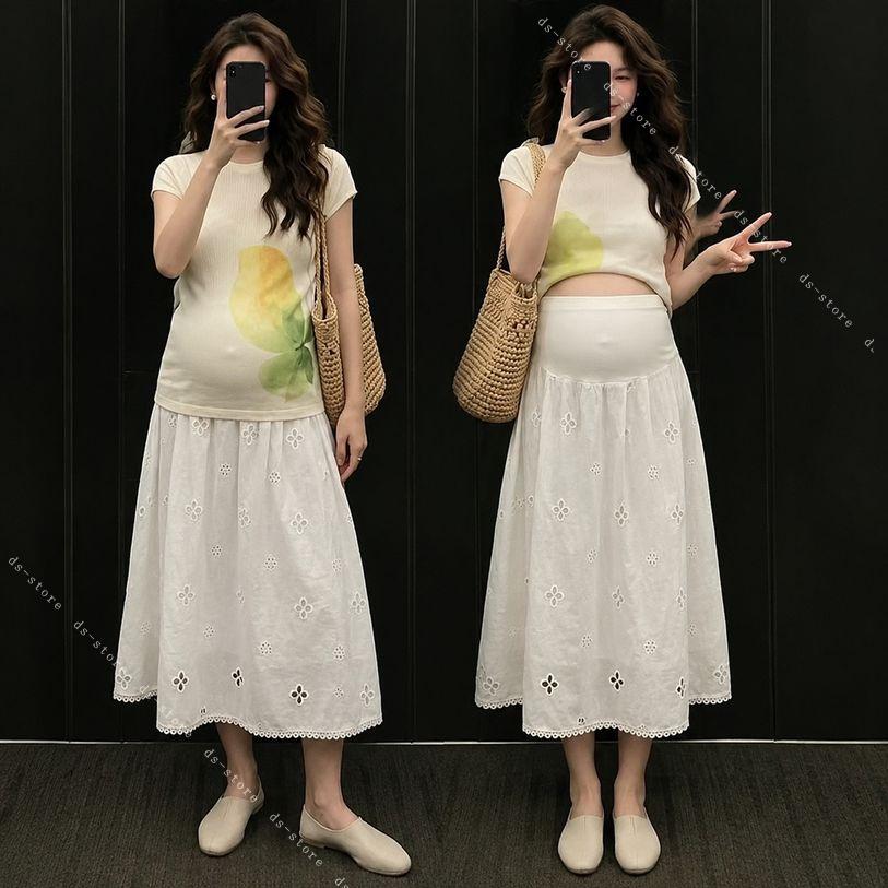 マタニティスカート 体型カバー 妊婦服 ボトムス レディース ゆったり ウエスト調...