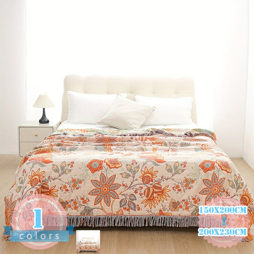 Bedding - タオルケット 肌掛け 綿100% ガーゼケット かわいい 夏 軽量 コットン 冷房対策 肌に優しい やわらか 年中快適 気分転換 雰囲気変更 マルチカバー 薄手 車中泊 お昼寝ケット 通気性 寝室コーデ オフィス用 ds-store