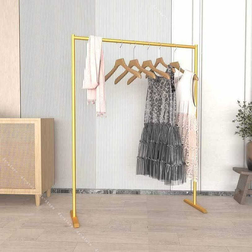 ハンガーラック シンプル おしゃれ 頑丈 可愛い スリム クローゼット 収納 省スペース パイプハンガー 洋服掛け 衣類収納 北欧 インテリア 室内干し ds-store 3