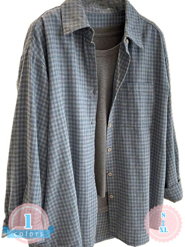 Rakuten - 500円OFFクーポン きれいめ おしゃれ カジュアル トップスシャツ 長袖 レディース ワイシャツ ロング 秋物 秋服 タータンチェック 厚手 ゆったり チェック柄 シャツ ポケット ブラウス トップス 通勤 通学 大きいサイズ 大人 可愛い コーデ 春 秋 ファッション