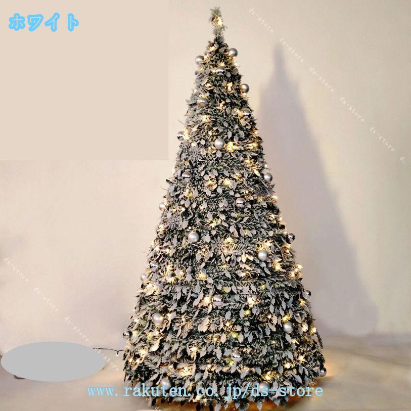 クリスマスツリー 伸縮 折りたたみ式 スリム 宝塔形 一体成型 PVCラメ素材 簡単設置 クリスマス飾り インテリア デコレーションツリー 飾り付き 収納便利 屋内 屋外用クリスマスグッズ 店舗装飾 ds-store 2