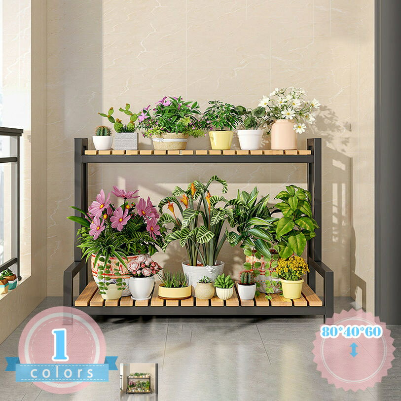 フラワースタンド プランタースタンド ガーデンラック ガーデニング 2段 プランター 花台 アイアン 植木鉢台 防錆 防食 耐荷重 収納ラック 簡単組み立て 屋外 棚 植木鉢 植物 観葉植物 スタンド 鉢スタン 鉢置き台 ds-store