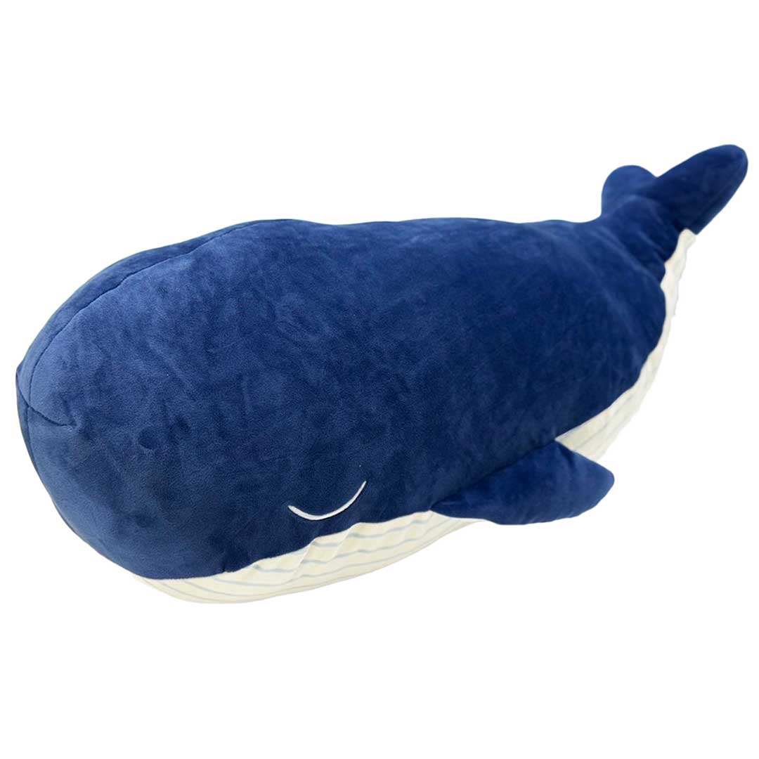 ぬいぐるみ クジラ 65cm 抱き枕 ネイビー おやすみクジラ クッション 動物 かわいい 癒しグッズ ふわふわ やわらか くじら 鯨 ホエール おしゃれ インテリア プレゼント 子供 大人 洗える 添い寝 寝具 大きいサイズ 北欧風 海モチーフ SNS映え