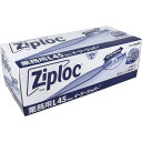 Ziploc ジップロック 業務用 Lサイズ 45枚入 スライドジッパー付き保存袋 タフスマートフィルム仕様 電子レンジ解凍OK 279×268mm 小物整理 キッチン保存 旅行 収納 簡単密封 日本製 アウトドア 大容量 業務用パック