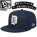 ニューエラ 59fifty 限定 ウール昆で秋冬におすすめ レア キャップ NEW ERA CAP デトロイト・タイガースDetroit Tigers MLB ...