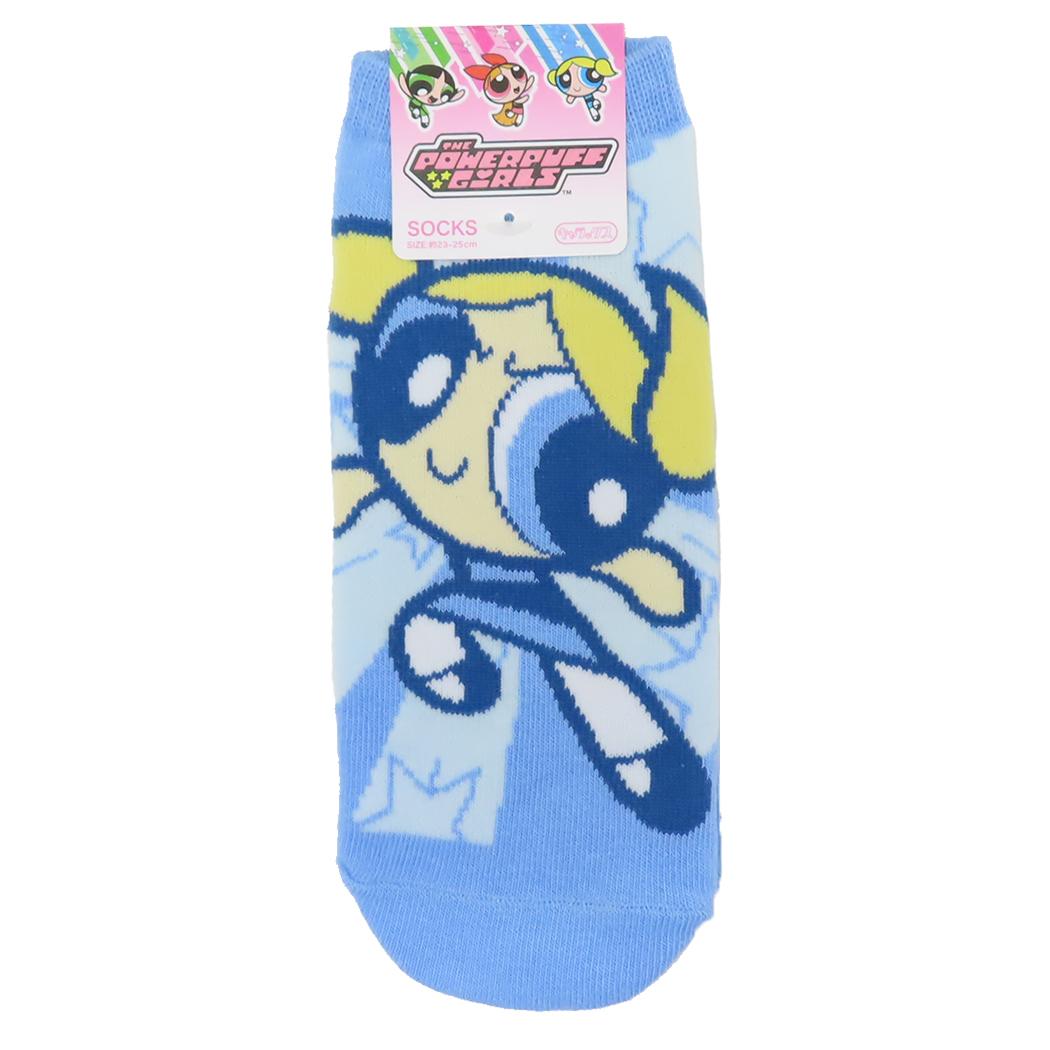 パワーパフガールズ レディースソックス 3柄セット（スター ブロッサム ピンク・バブルス ブルー・バターカップ グリーン） スモール・プラネット 【日本メーカー正規品】