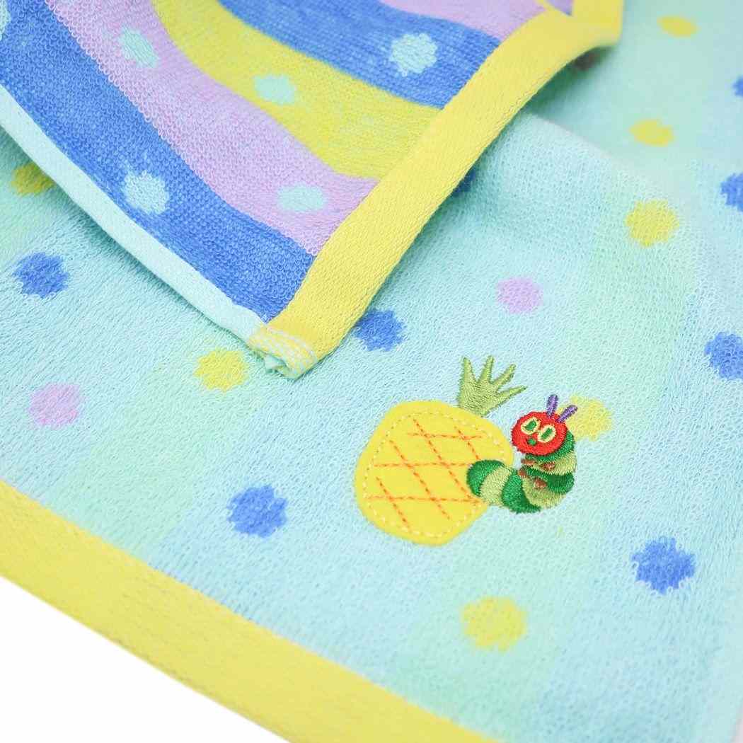はらぺこあおむし ハンドタオル 薄手 3柄セット（シャーリング オヤスミ ブルー・...