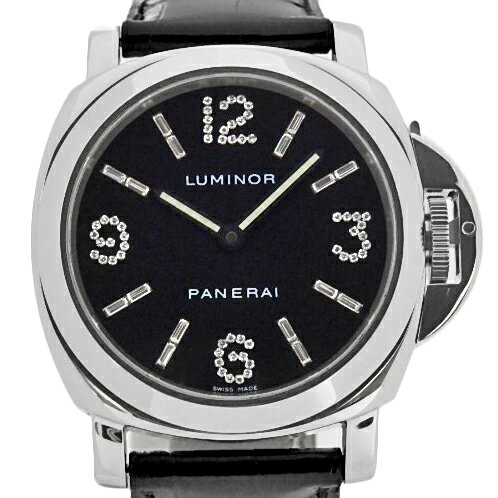 PANERAI　パネライ　ルミノール　ベース　PAM00030　ダイヤモンドコレクション　A番　メンズ　手巻　黒文字盤 【中古】【DS KATOU】