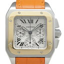 Cartier　カルティエ　サントス100　クロノグラフ　K18YG/SS　W20091X7　オート ...