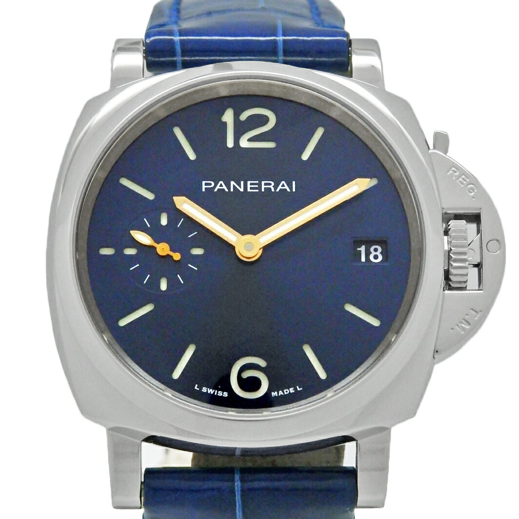 PANERAI　パネライ　ルミノール　ドゥエ　PAM01273　X番　ユニセックス　レディース　オートマ　青文字盤 【中古】【DS KATOU】