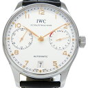 IWC ポルトギーゼ クロノグラフ 7days オートマティック IW500114 メンズ オートマ シルバー文字盤 【中古】【DS KATOU】