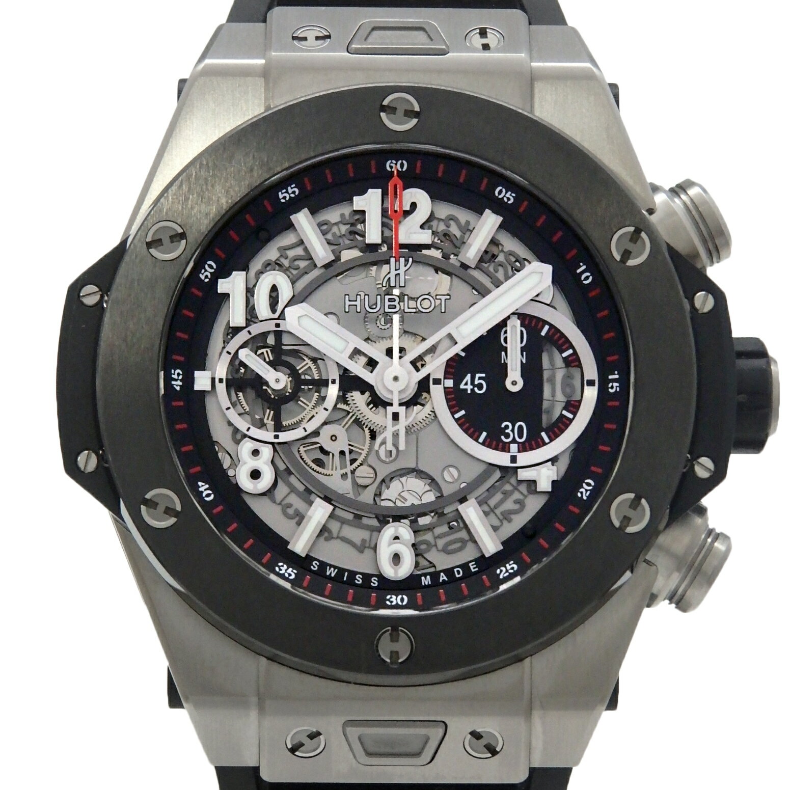 HUBLOT ウブロ ビッグバン ウニコ チタニウム 411.NM.1170.RX オートマ メンズ 黒 スケルトン文字盤 【中古】【DS KATOU】