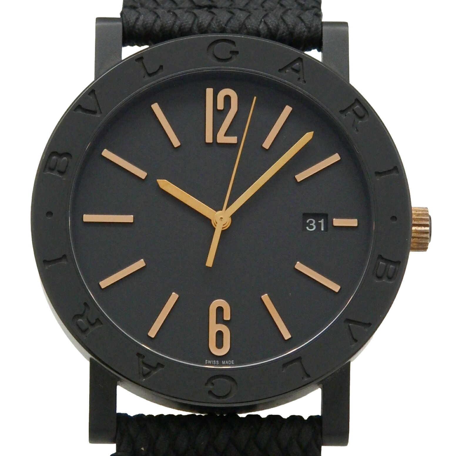 BVLGARI ブルガリ ブルガリブルガリ ソロテンポ 102929 BB41S メンズ オートマ 黒文字盤 【中古】【DS KATOU】