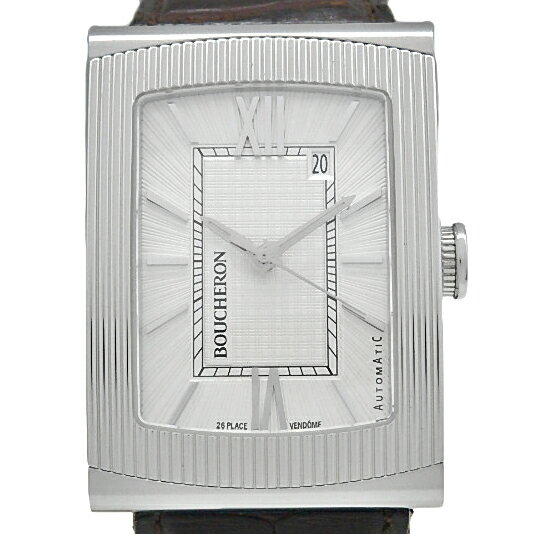 【DS　KATOU】　BOUCHERON　ブシュロン　リフレ　WA009201　メンズ　裏スケ　シルバー文字盤 【中古】