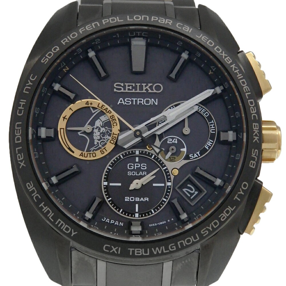 【最大3万円OFFクーポン3/1〜3】SEIKO　セイコー　アストロン　SBXC097　5X53　KOJIMA PRODUCTIONS 5th Anniversary 1000本限定　GPSソーラー　Ti　メンズ　クォーツ　黒文字盤 【中古】【DS KATOU】のサムネイル