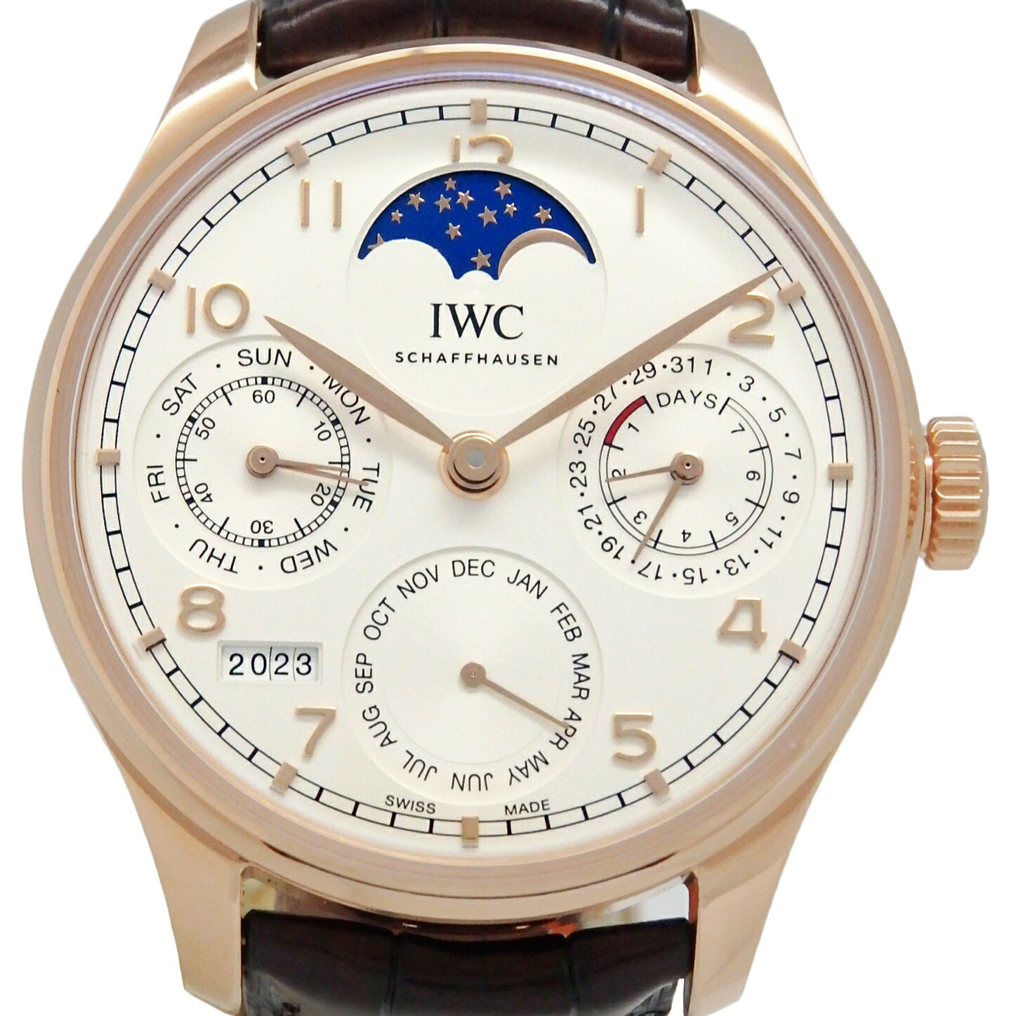 2023年3月国内正規　IWC　ポルトギーゼ　パーペチュアルカレンダー　IW503302　メンズ　オートマ　シルバー文字盤　 【中古】【DS KATOU】