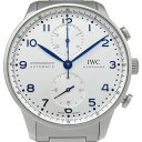 【最大3万円OFFクーポン配布】IWC　ポルトギーゼ　クロノグラフ　IW371617　青針　オートマ　シルバー文字盤 【中古】【DS KATOU】