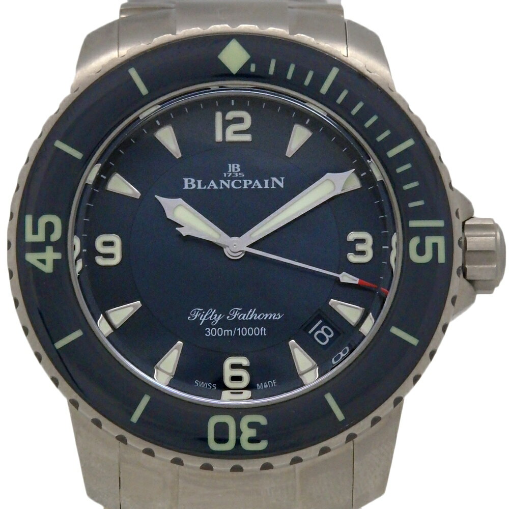 BLANCPAIN　ブランパン　フィフティ ファゾムス　5015-12B40-98B　Ti　メンズ　オートマ　青文字盤 