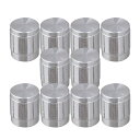 10個入 ポテンショメータ回転ノブ ボリュームノブ 6mmシャフト適応 アルミニウム製 15x17mm シルバー
