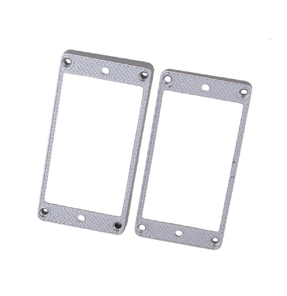 2個入 エレキギター用ピックアップフレーム マウントリング 交換 おしゃれ メタル製 シルバー