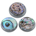 3個セット トランペットピストンボタン フィンガーボタン 金管楽器アクセサリ アワビシェル&銅製 カラフル&クロム