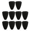 10個入 ドラムラグ ドラムアクセサリー 三角形 4.3x2.5x3.3cm メタル製 ブラック(2)