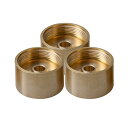 3個/セット トランペットボトムキャップ ピストンバブル用 金管楽器アクセサリ 22mm 銅製 ゴールド