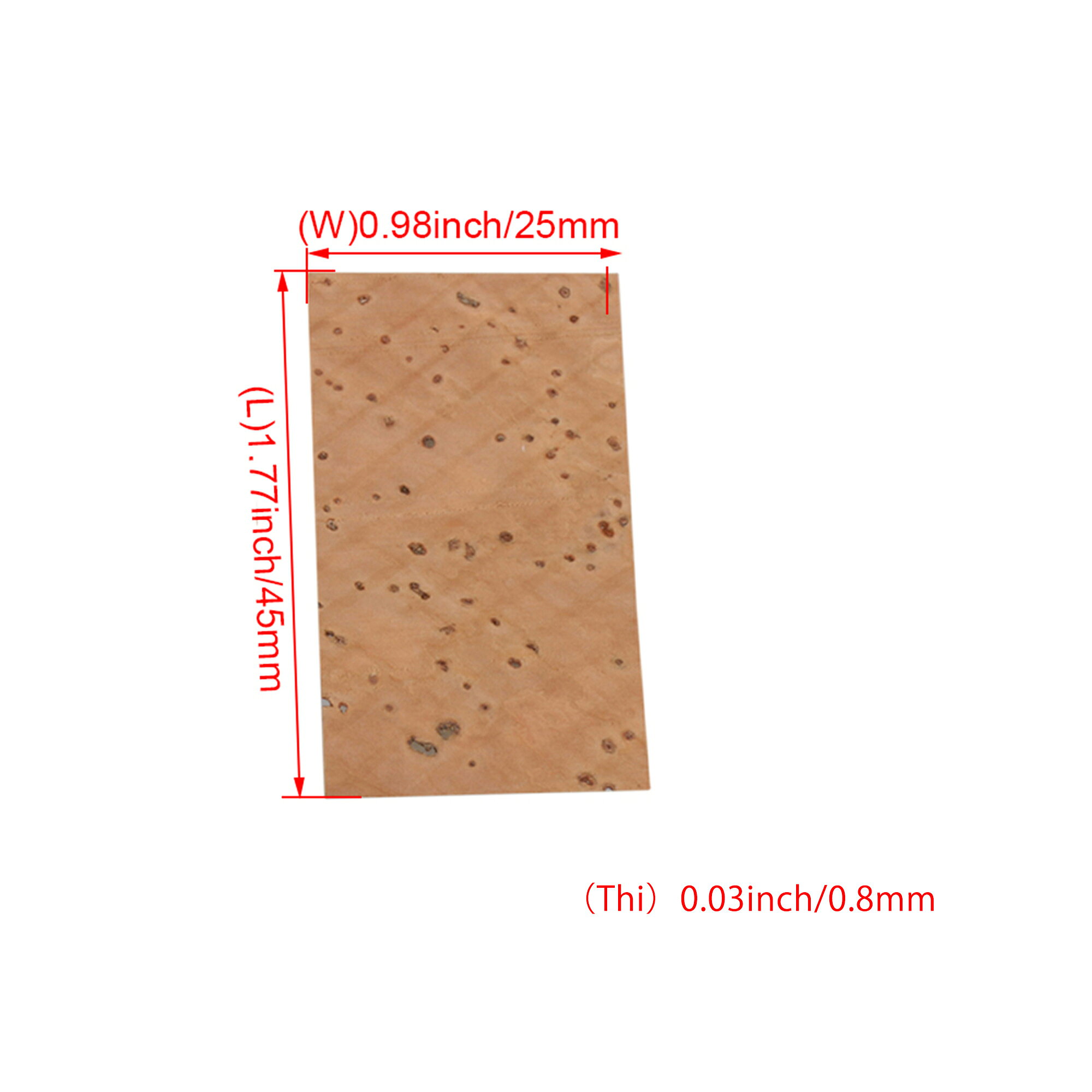 5枚セット コルクシート 25x45x0.8mm サックス/クラリネット/フルート用 管楽器ア...
