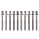 10本入 シルバー テンションボルト 径6mm スネアドラム用 キーロッド 45/64/70/80/100/120mm チューニング