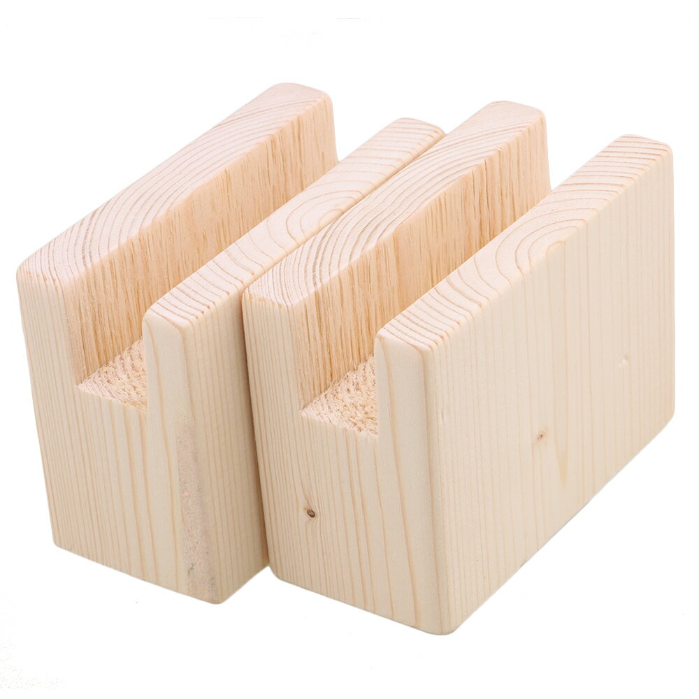 木製 増加パッド デスク脚 家具 リフター 脚 凹面 フォント 10x5x2cm 2個パック