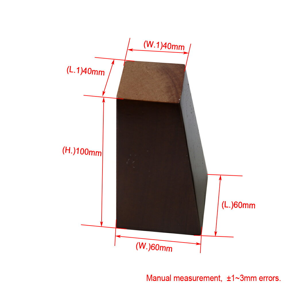 Rakuten - オーク材 ウォール ナット 家具 脚 椅子 ソファ ベッド用 4x6x10cm 4個パック