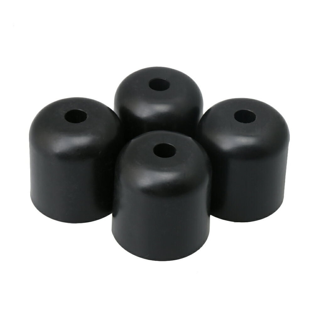 樂天商城 - ブラック 60x60mm プラスチック 家具 丸型脚 ソファー カウチ 椅子用 4個パック