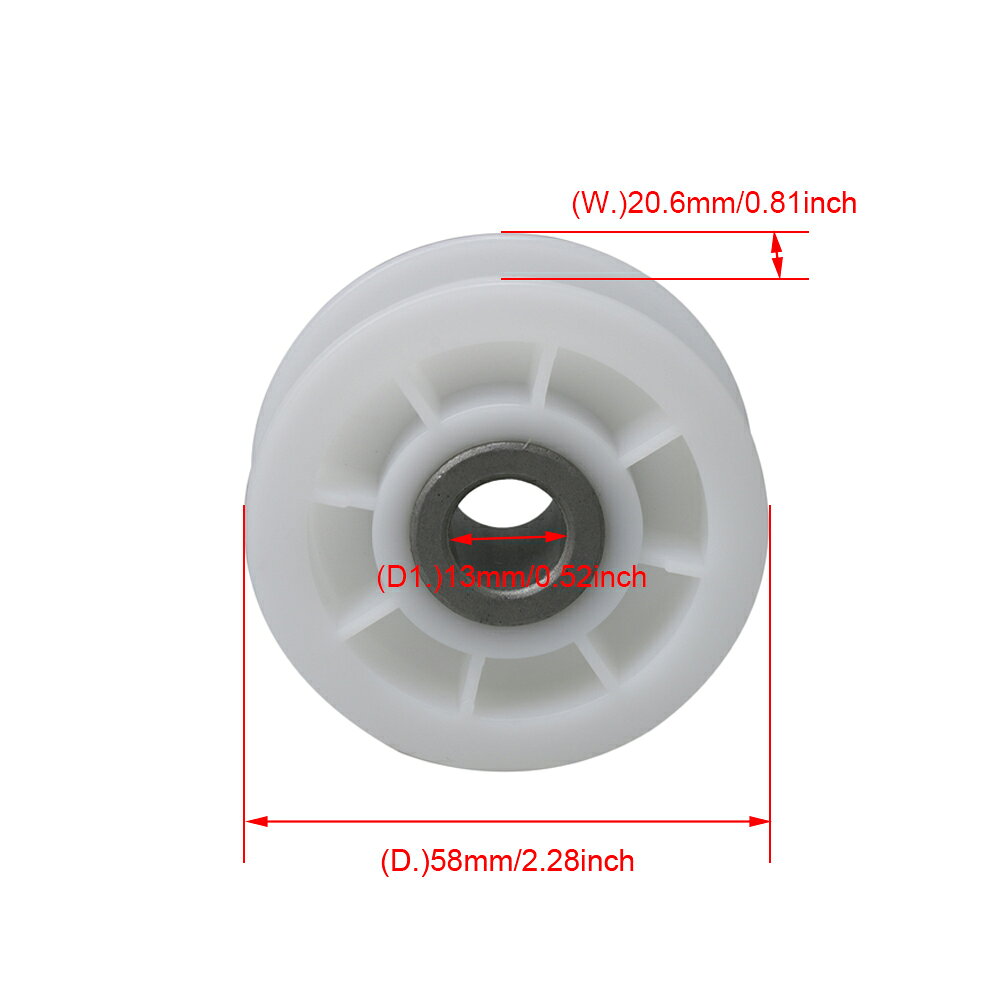 Yibuyの外径58mm 内径13mm 4560EL3001A ドライヤー アイドラー プーリー ドライヤー 交換 1267529｜アングル2