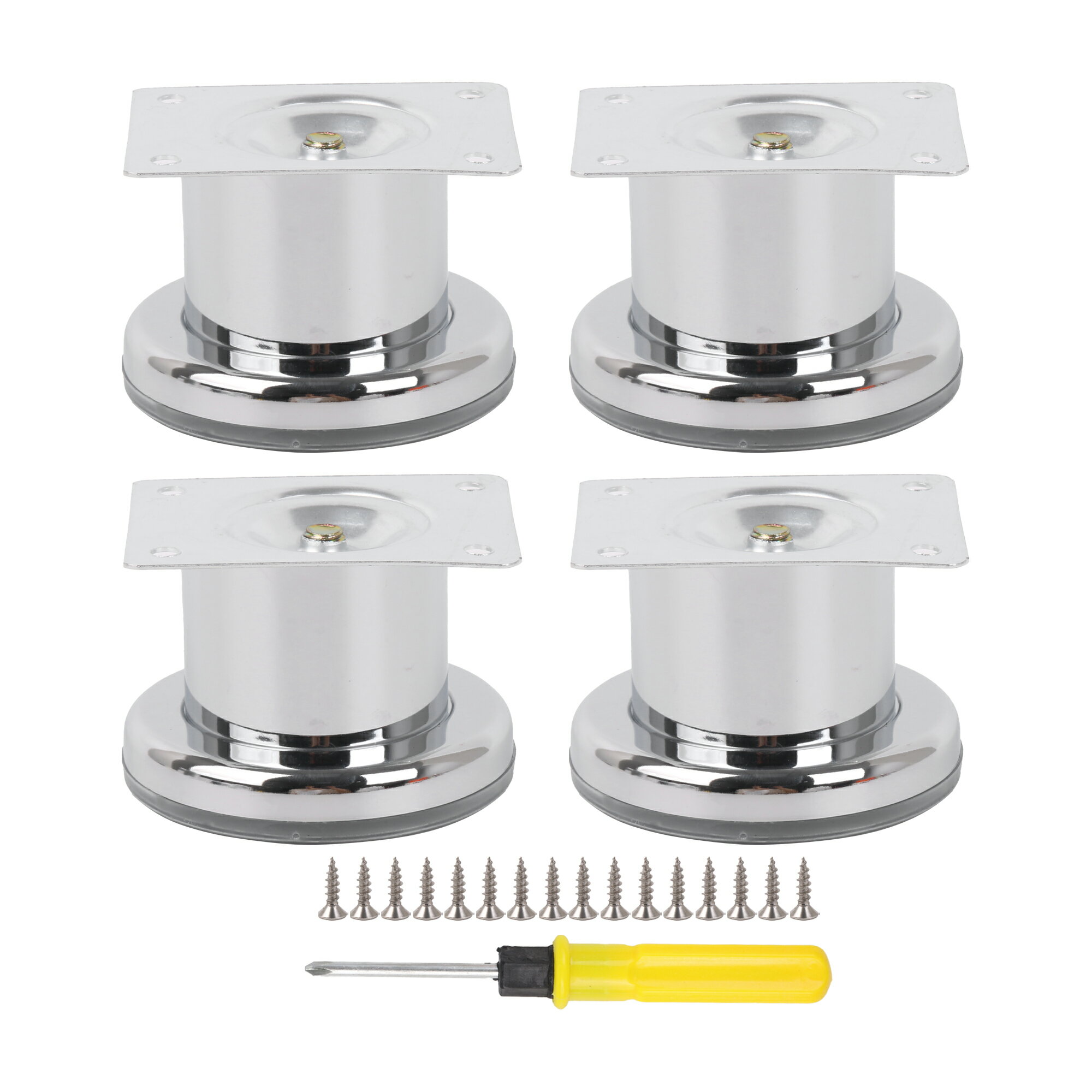Rakuten - 家具 ベッド 脚 冷間圧延鋼 調節可能 取り付け部品 50x50mm 4個パック