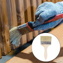 薄い木製 ハンドル付き フラット ペイント ブラシ DIY 家具 フェンス ペイント用 幅4インチ