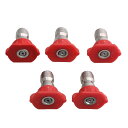 パワー 圧力 洗浄機 スプレー チップ ノズル 0度セット1.0/1.2/1.4/1.6/2.0mm 5個パック