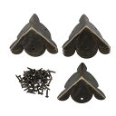 30x30mm アンティーク ラップ ガード アングル ハードウェア 装飾 コーナー用 15個パック(3)