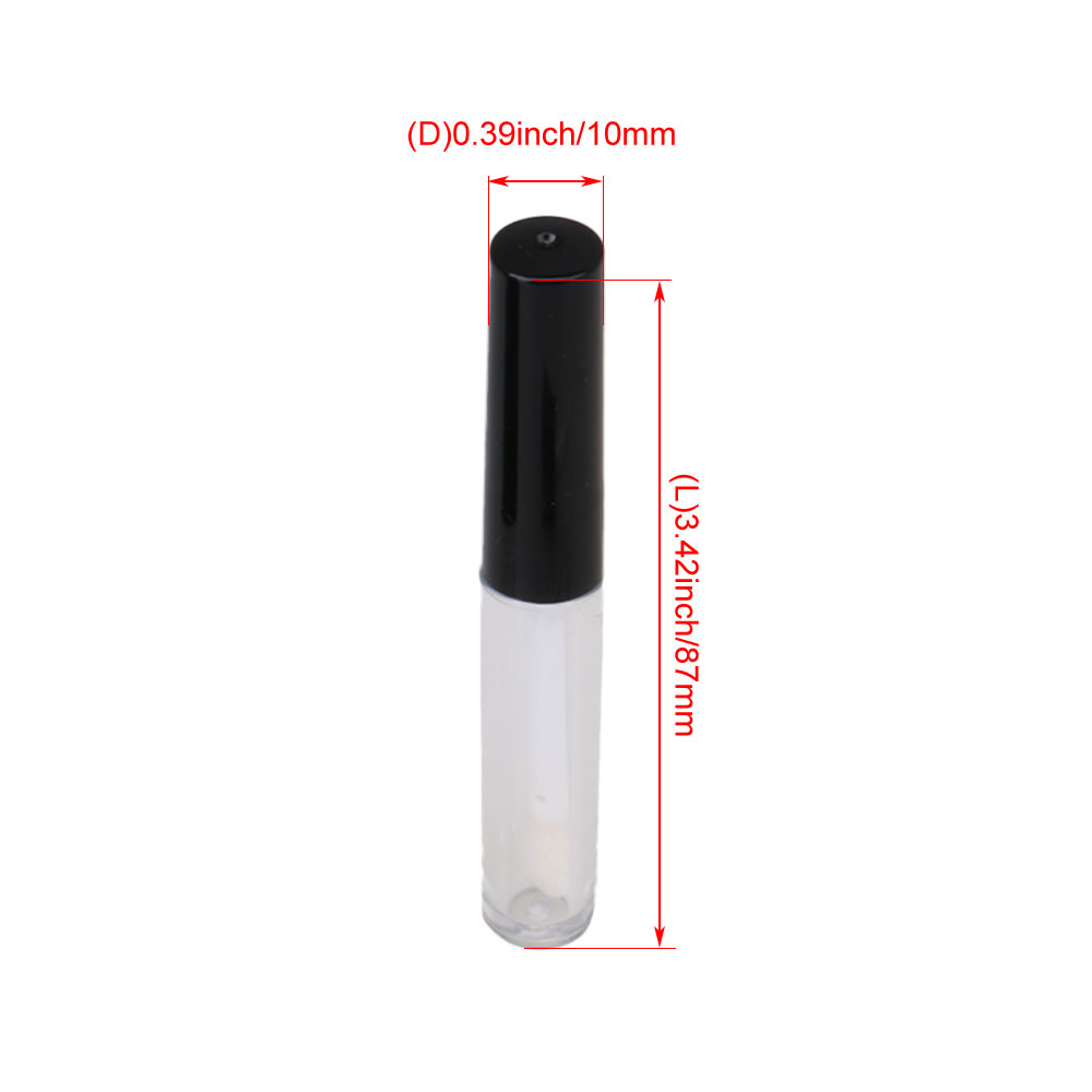 ミニ リップ グロス チューブ 1.3ml DIY プラスチック 空 ボトル ストッパー付き 10個パック 2