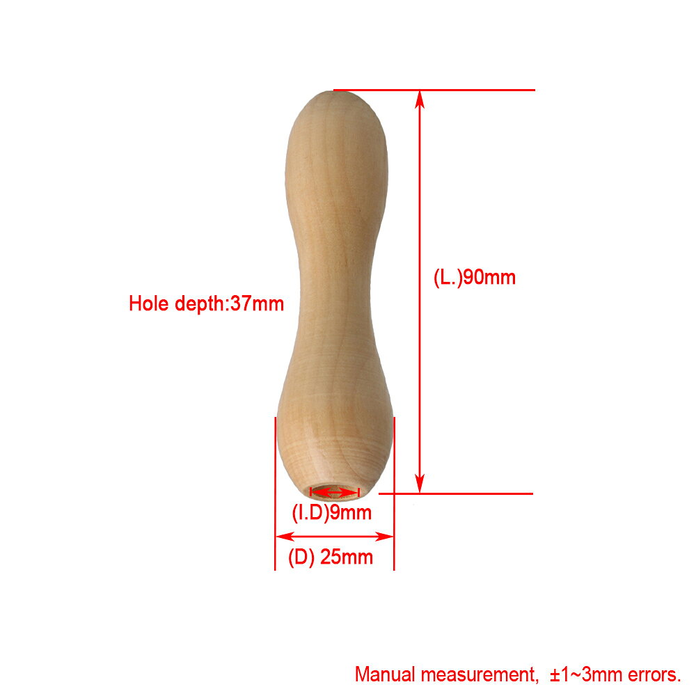 木製 多機能 DIY ファイル ハンドル 9x2.5cm バーベキュー フォーク ハンド グリップ用 20個パック [2]