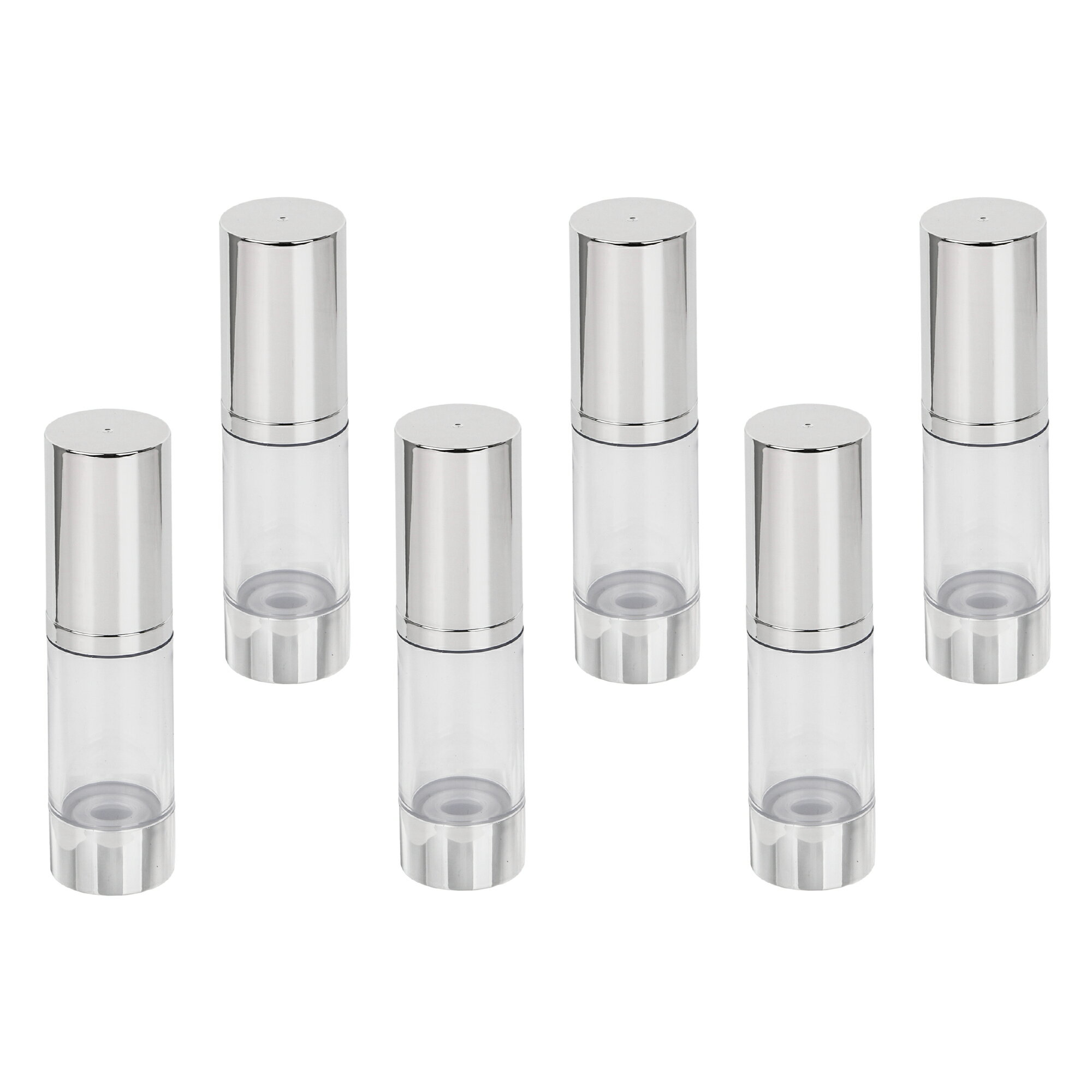 シルバー ホットスタンプ 真空 ポンプ ボトル 30ml 持ち運びが簡単 6個パック