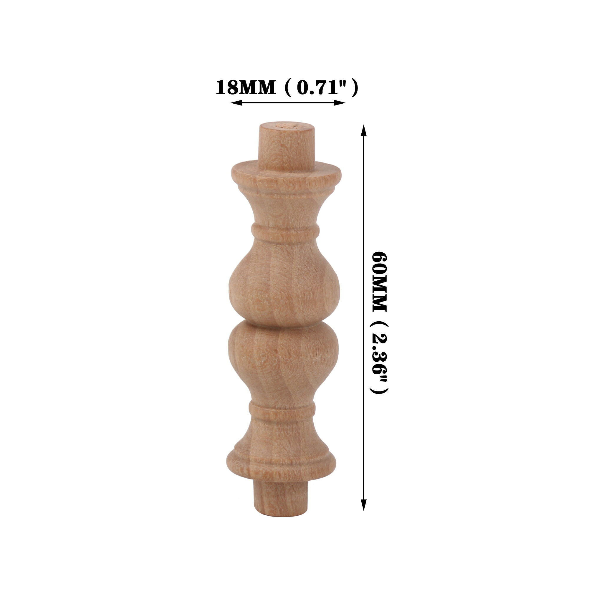 6 x 1.8cm 未完成 木製 手すり スピンドル 家具 木工用