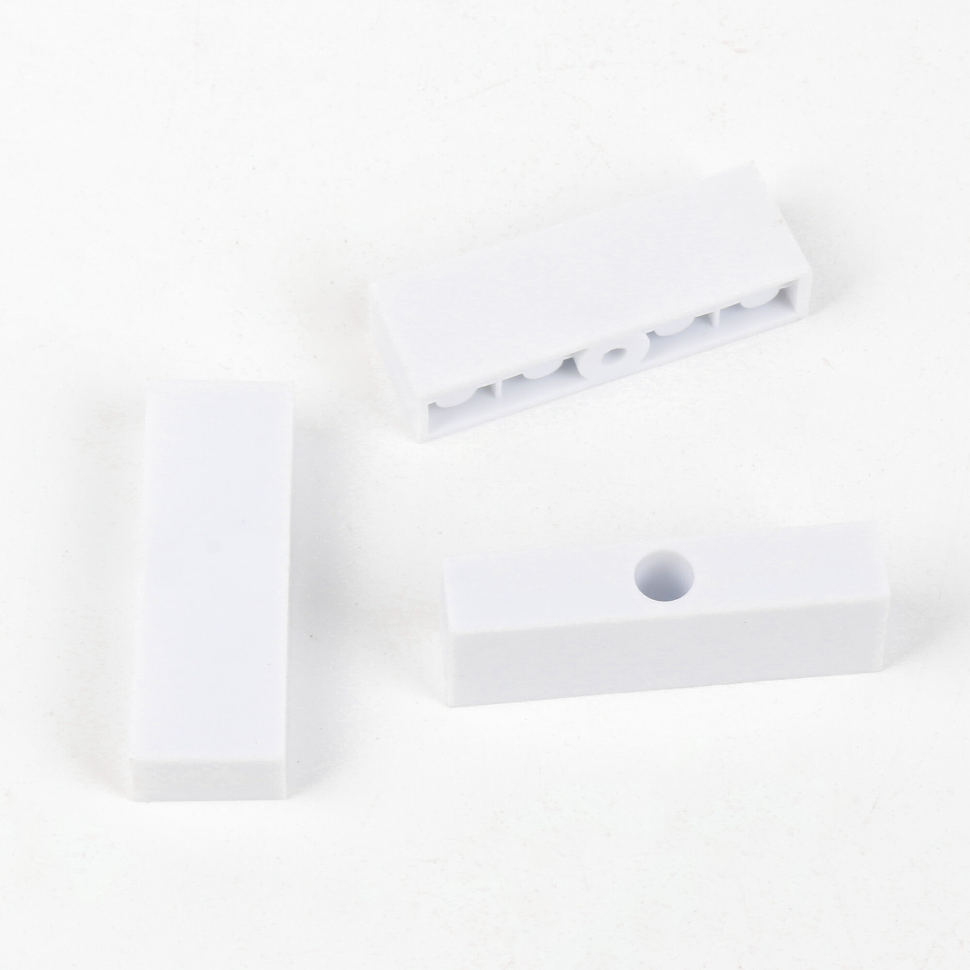 Rakuten - ウィンドウ リミット ブロック シングルホール ネジ付き 高さ20 mm ホワイト プラスチック 16個パック
