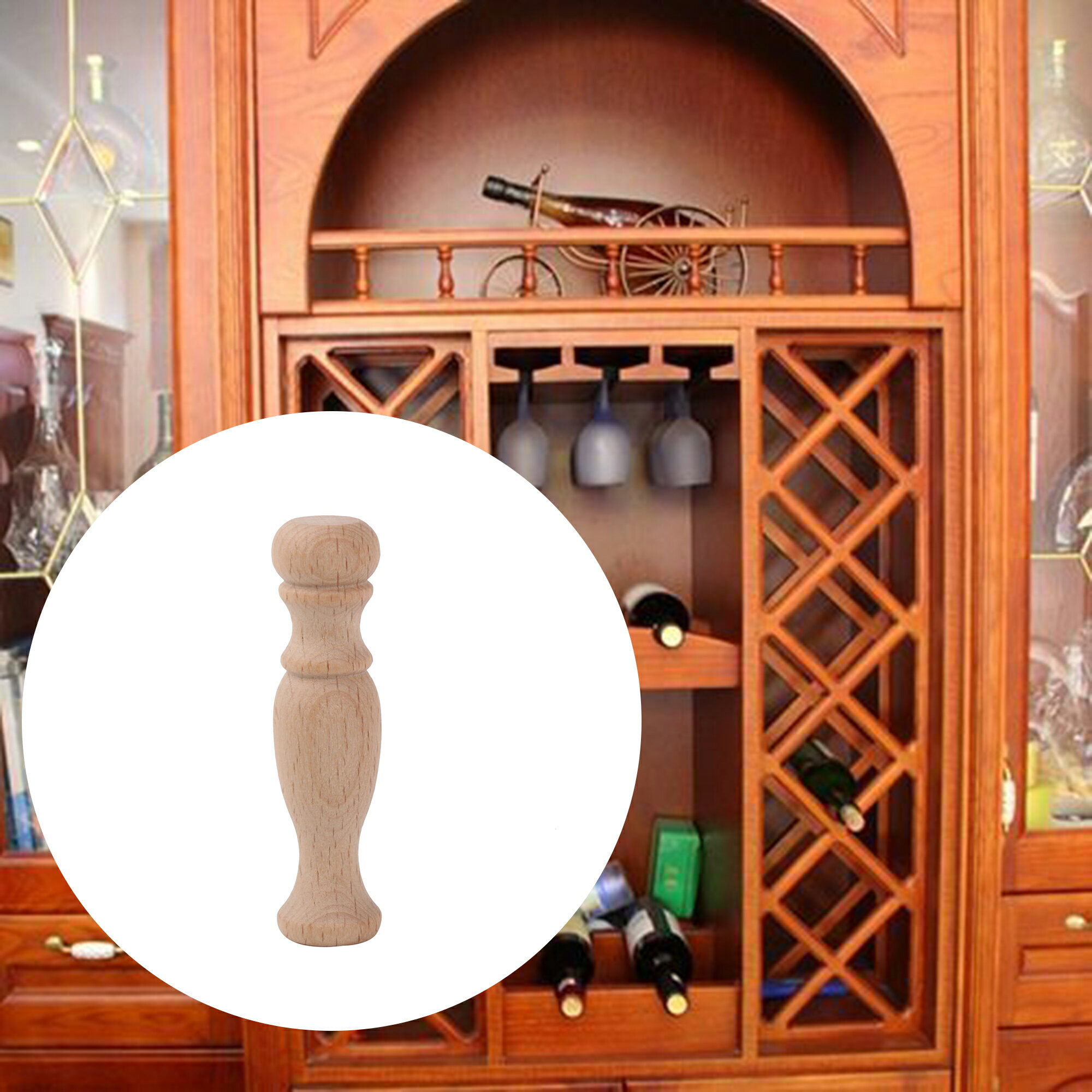 7 x 1.8cm 未完成 木製 手すり スピンドル 家具 木工用