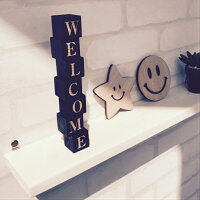 【送料無料♪】<WELCOMBLOCK>welcome木製ウェルカムボードギフト新築プレゼントひのき