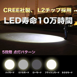 超強力 2200lm!!★ E17 CREE XM-L2 LEDライト/懐中電灯/防災/ USB型 1本用充電器付き+ライトケース+自転車用ライトホルダー+TrustFire 保護回路付き18650リチウムイオン電池(3400mAh) * 1通販格安セール情報 楽天 通販