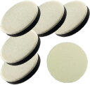 MYFEELGAGA ポリッシャーバフ 6個セット 研磨バフ 125mm 細目 マジックテープ式 車磨き用(3)