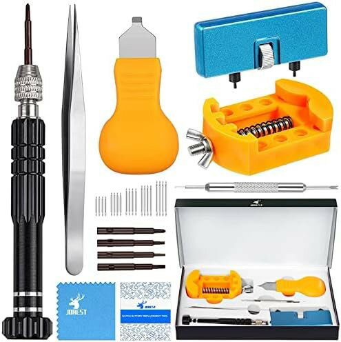 腕時計 電池交換 工具【JOREST】時計工具セット、 時計バンド/ベルト 交換工具、時計の裏蓋オープナー、