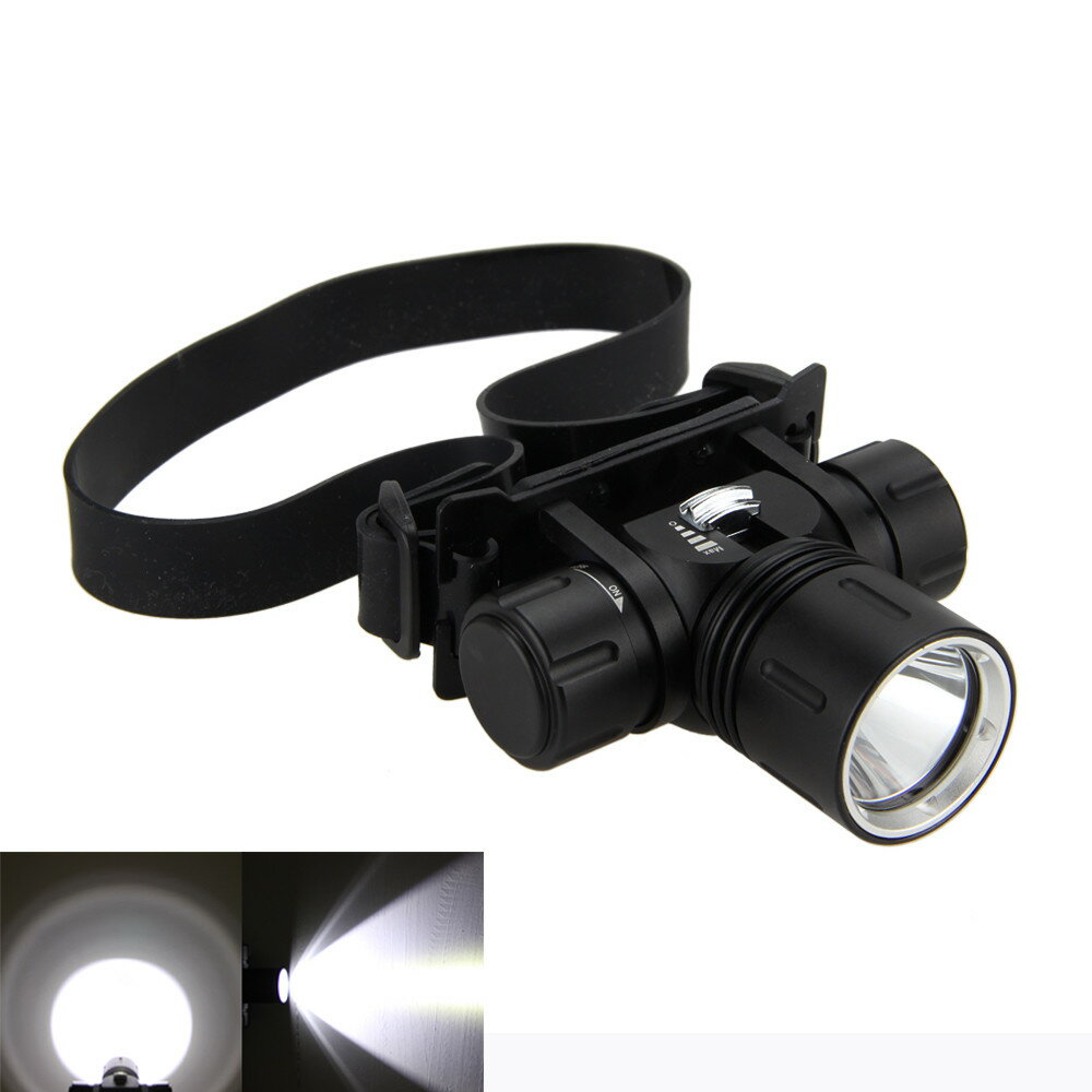 CREE XM-L 1800LM 防水ヘッドライト LEDダイビングヘッドライト 80M水中 1800ルーメン ブラック TrustFire 保護回路付き18650リチウムイオン電池(3400mAh) * 1+USB型 1本用充電器付き通販格安セール情報 楽天 通販